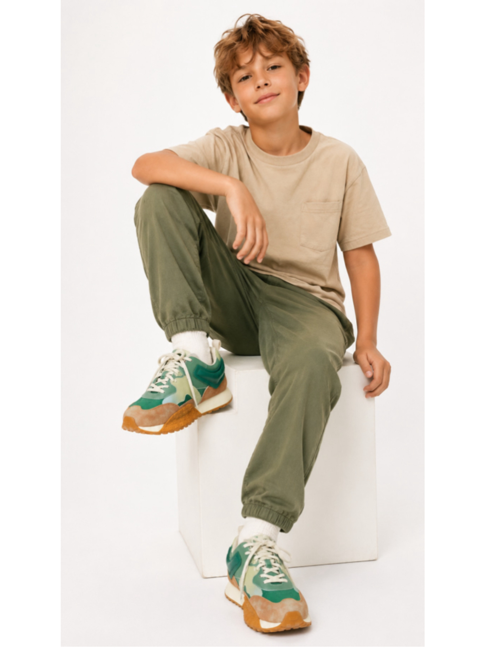 Jeep Sneaker Shoes Kids 13 Green Patchwork Lace Up Athletic Athletic Comfort